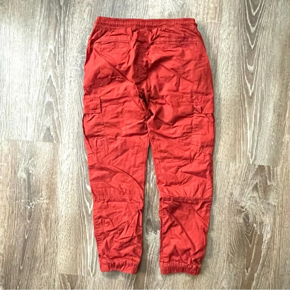 Boden Red Elastic Drawstring Waist Cargo Pants Joggers 9Y Cotton